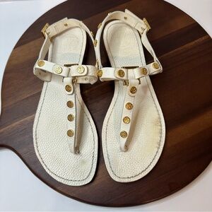 Tory Burch Sandals With Gold Accents